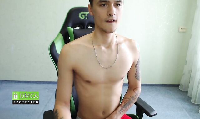 20yo playgirl Ernest Jerks With XXL Fountain Of man gravy