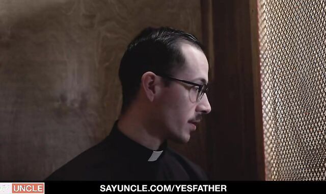 Draped Priest bonks A fellow In Church Glory fuck-hole