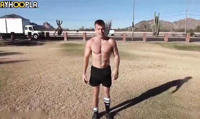 hirsute Football schlong Michael Kasten Jacks Off