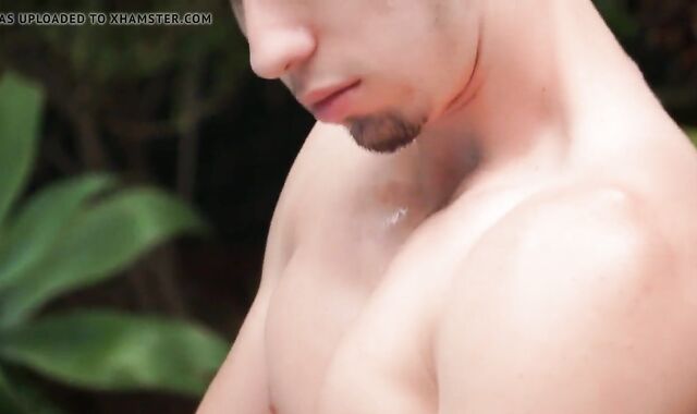 Jake Masturbates By The Pool