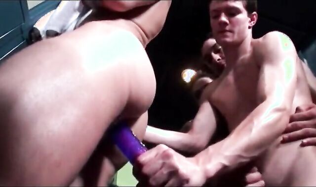 college-aged age teen stiffy gets crew-drilled In Locker Apartment