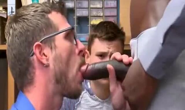 parent Sone Double Penetration ravage With darksome Security Guard