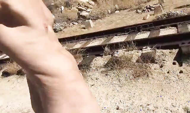 man Bicycle Rail In Nature's Clothing Un-edited