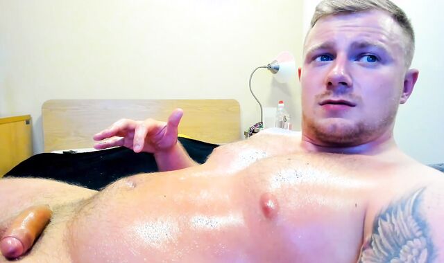 heavy Brit twunk Wanks Off On webcam