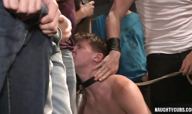 Tat Cub corded With buttfuck jizz flow