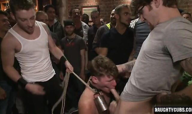 Tat Cub corded With buttfuck jizz flow