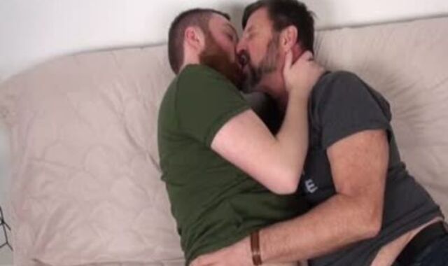 fur covered Dad Chris Mine penetrates Colt Cox wet