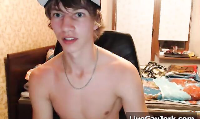 A cute-looking PLATINUM-BLONDE ON THE TABOURET