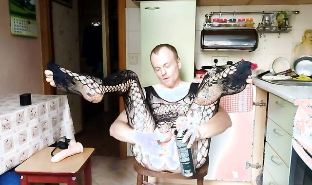 LanaTuls Rock-Hard assfuck shag With A Pumped Protection faux-cock