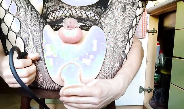 LanaTuls Rock-Hard assfuck shag With A Pumped Protection faux-cock