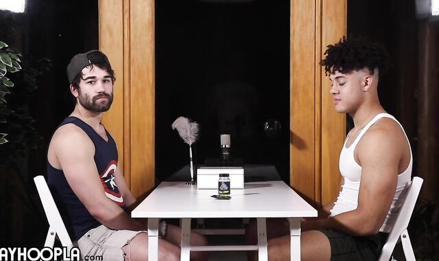 Father Derek smashes Ethans cock-squeezing gap - UTTER DOMINANCE - awesome Facial Cumshot