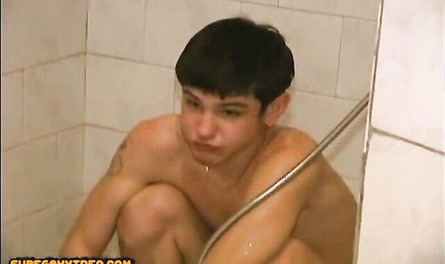 3-some teenies Rubdown After Sauna Gym And Rubdown