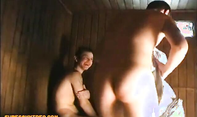 3-some teenies Rubdown After Sauna Gym And Rubdown
