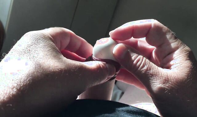 Over ten Mins Foreskin flick gig - 1 Of five