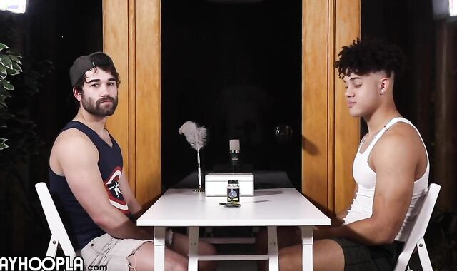 Parent Derek nails Ethans tight aperture - astonishing Facial Cumshot