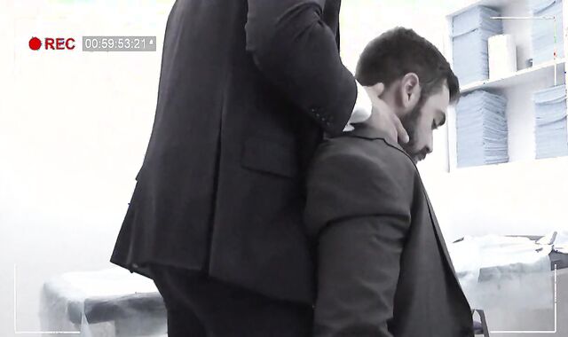 Railing, providing a smooch, pumped up, Office, Uniforms