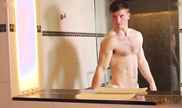 fresh shaggy Swimmer Aaron Dickinson