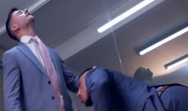 Muscle faggot bung stab Suit ball butter explosion