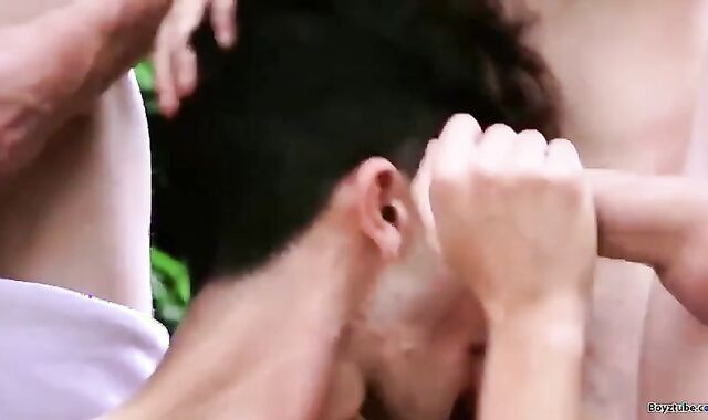 Outdoor Bukakke legitimate age teen lot