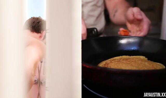 Jay Austin And Max Adonis Roll poke And Make Pancakes