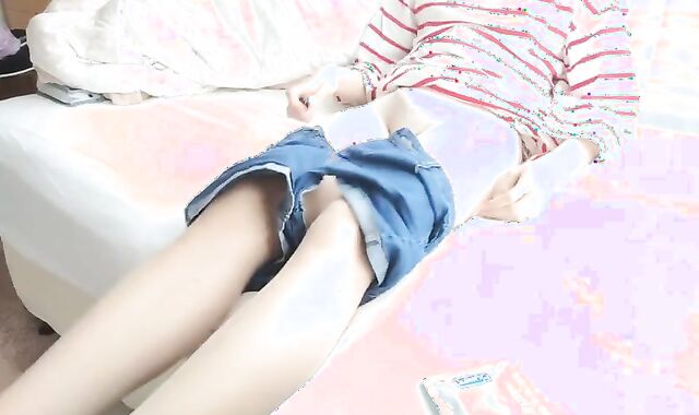 oriental Crossdresser In hosepipe And Hotpants Ejaculates