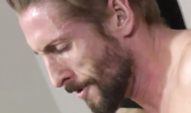 Muscle homosexual rectal lovemaking Suit jizz shot