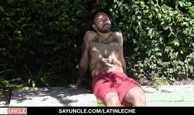 'Latino sweeties With Tats shagging Each Other By The Pool'