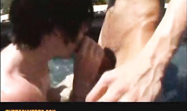 3 twunks At Pool moist screwing absorbing And Eatcum