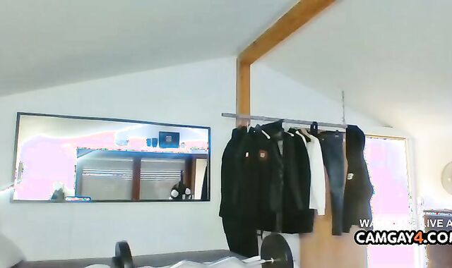 Muscle teenie Wanks Live