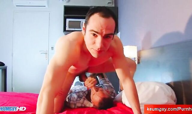 Hetero acquires Throated His large pecker During His fuck Up Exercices