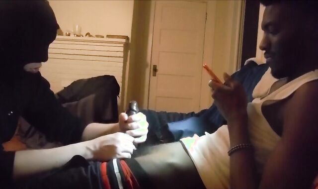 Gulping A 20yo Hetero Big Black Cock