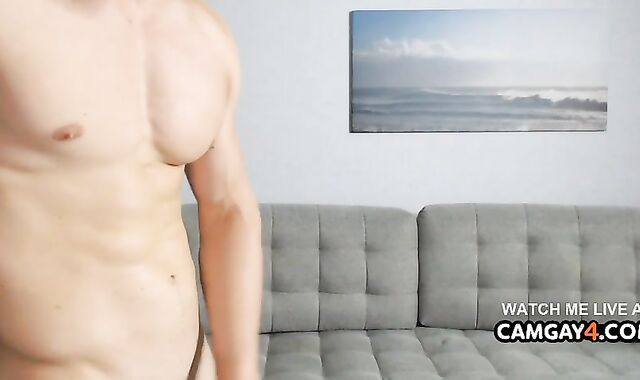 2 brawny dudes fap off jointly