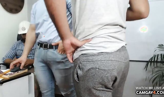 trio dad boys With thick bones Kneading Each Other And Having Live Fucky-Fucky