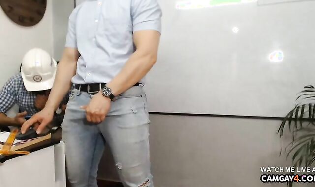 trio dad boys With thick bones Kneading Each Other And Having Live Fucky-Fucky