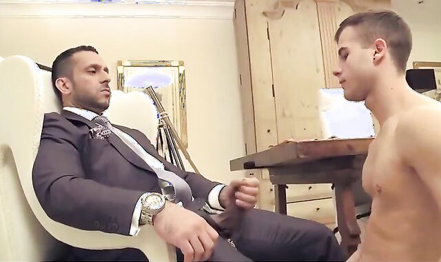 Prosperous Muscle Father And His Fckboy