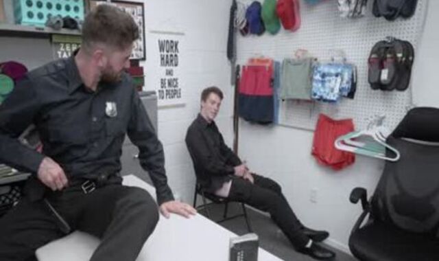 'Gay-For-Pay Security Officers pounding Each Other'