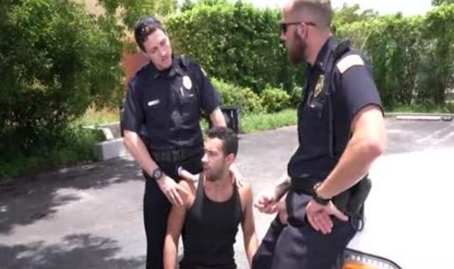 Criminal Perp And 2 insatiable Cops