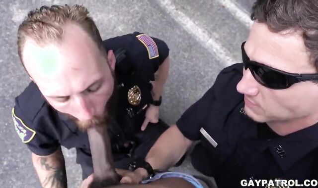 Criminal Perp And 2 insatiable Cops