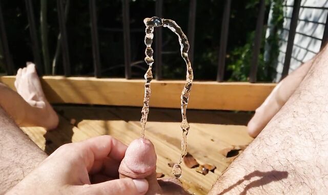 small wang Urinating On Myself Outside In Slow Movement