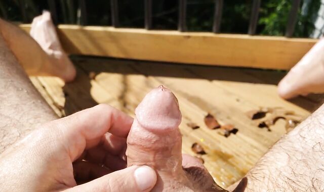 small wang Urinating On Myself Outside In Slow Movement