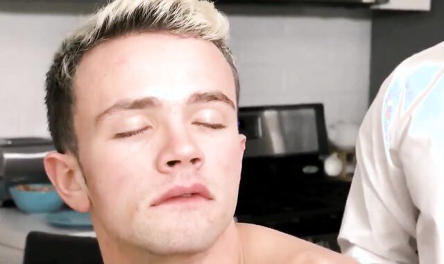 18 age teen Tongues His Step Dad's nectar After Getting Barebacked