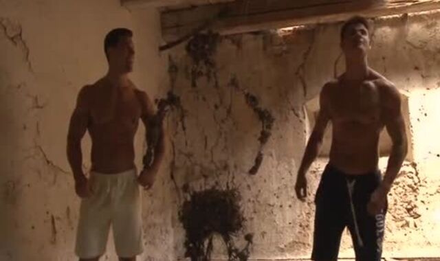 12-02 four 2 dudes without a condom By A Barn