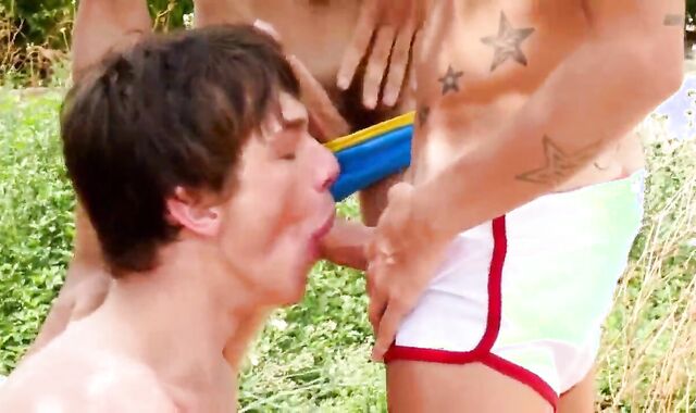 Trio teenies Barebacking By The Pool