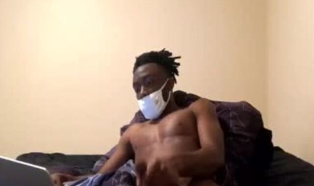 ebony chap With giant cumbot Jerks And Ejaculates In Live