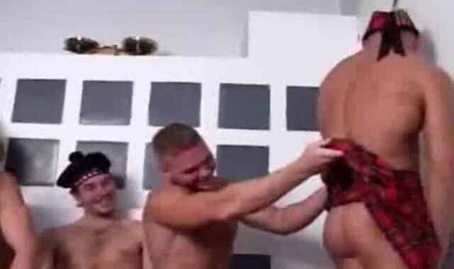 Scottish cuties In Kilts 4 Way screw