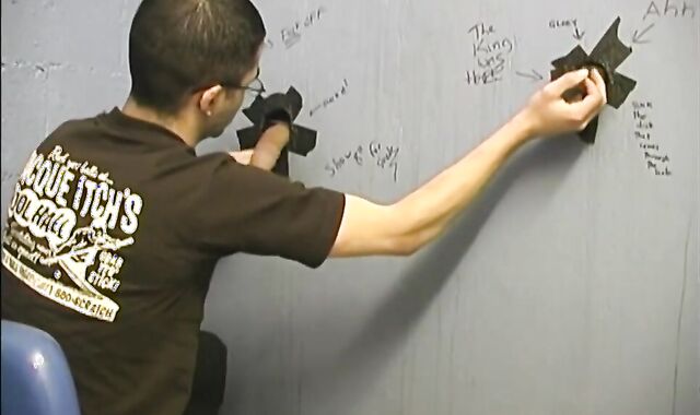 Milky 18 age teenie devouring Off dark fuck-sticks At Gloryhole