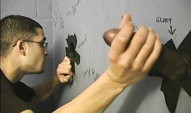 Milky 18 age teenie devouring Off dark fuck-sticks At Gloryhole