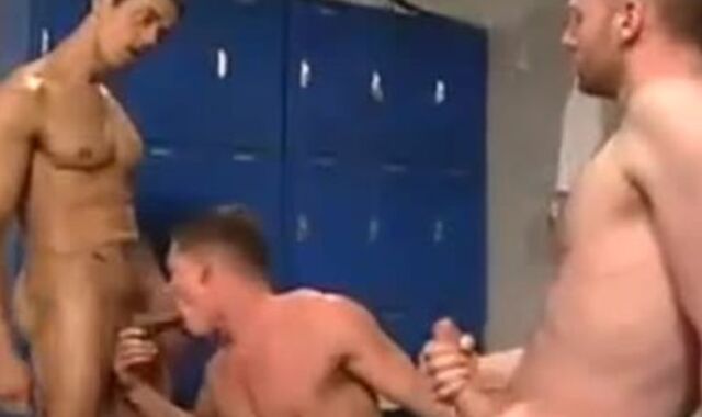 trio-some Wolves Boink In The Locker Guest Room