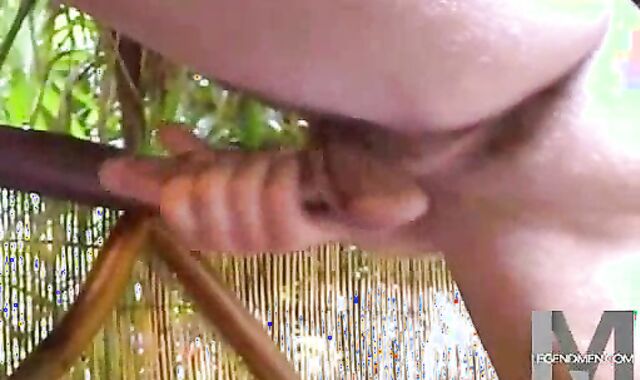 sloppy ash-blonde Model unwraps And Drains