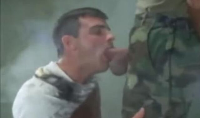 gay Old School Military Discipline And Subjugation